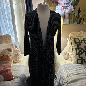Navy and white striped Gap Wrap Dress size m